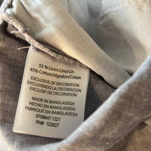 NWT Tenth + Ocean Washable Linen Cotton Gray Unlined Drawstring Waist Shorts - Picture 5 of 5